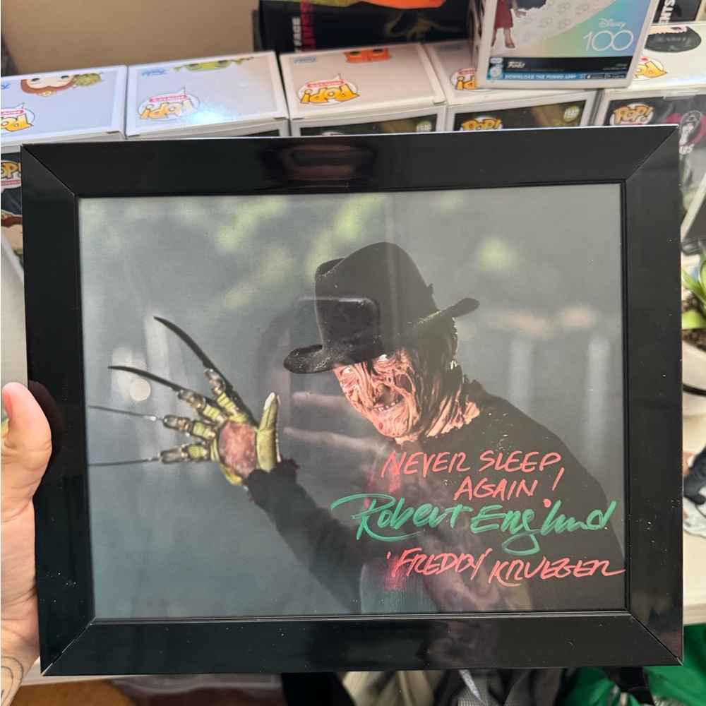 Freddy Krueger Signed Photo in Black Frame